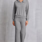 Half Zip Collared Neck Sweatshirt and Pants Set