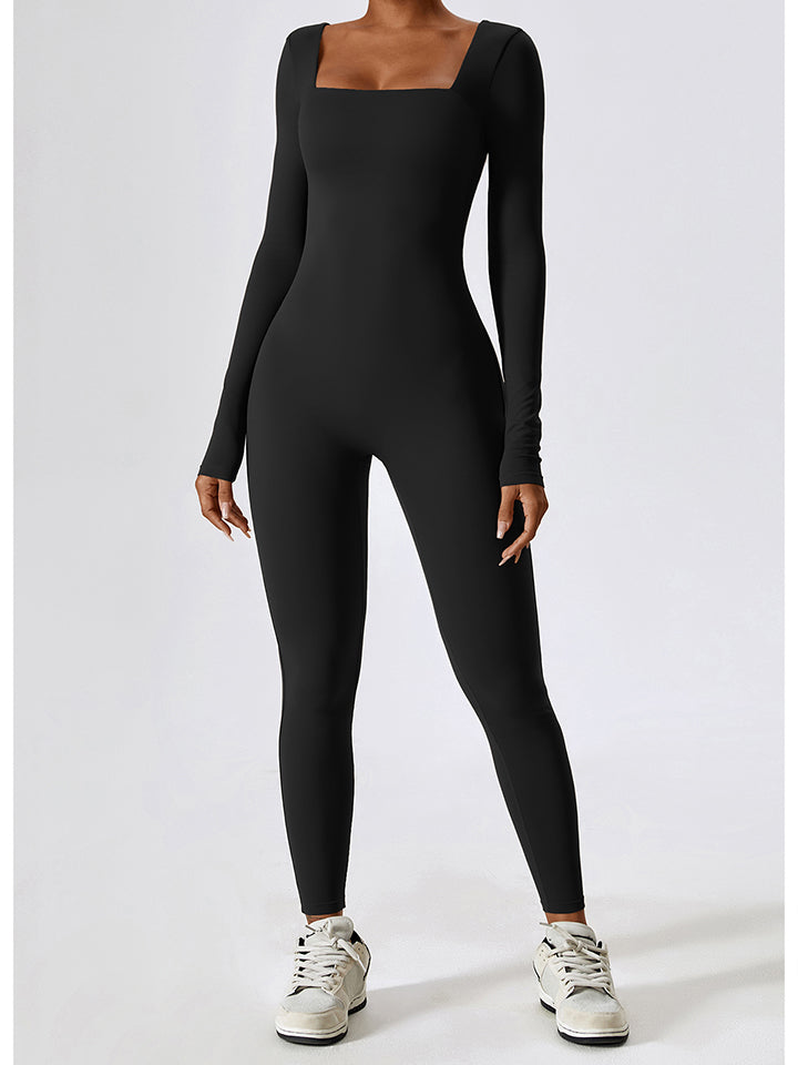 Athena Square-Neck Fitness Bodysuit