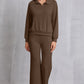 Half Zip Collared Neck Sweatshirt and Pants Set