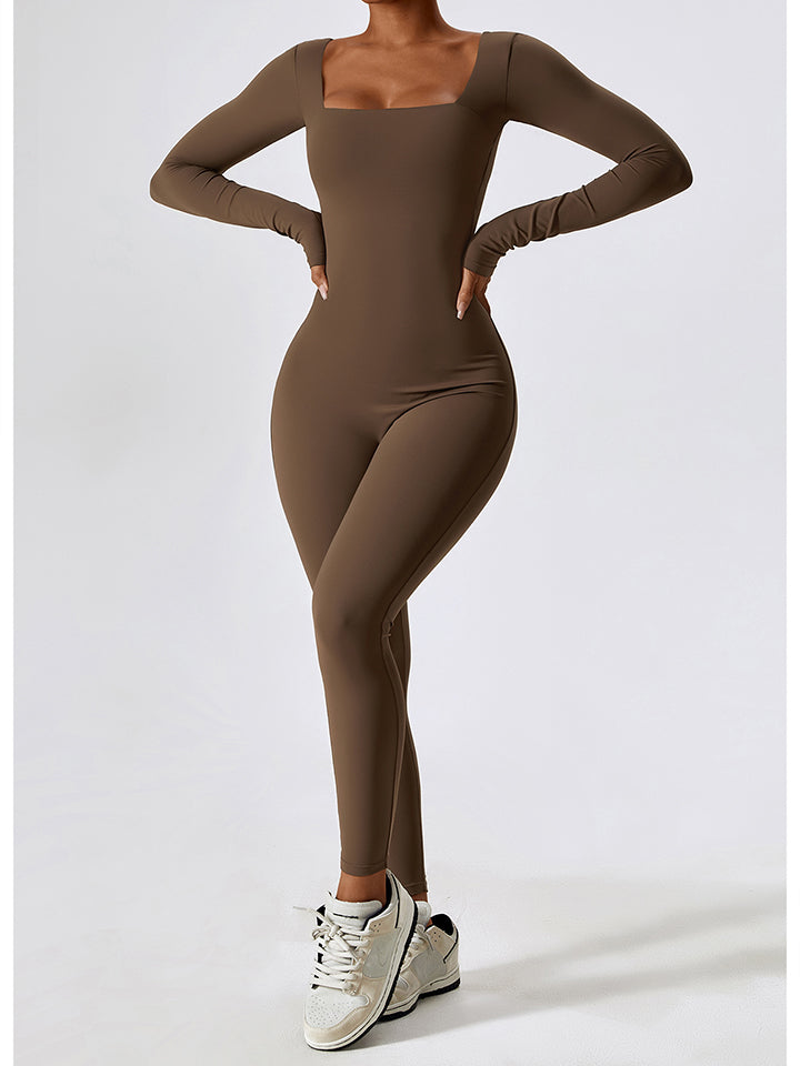 Athena Square-Neck Fitness Bodysuit