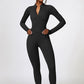 Half Zip Long Sleeve Active Jumpsuit