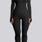 Square Neck Long Sleeve Active Jumpsuit