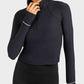 Mock Neck Half Zip Long Sleeve Sport Top