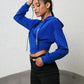 Azure Rush Cropped Hoodie