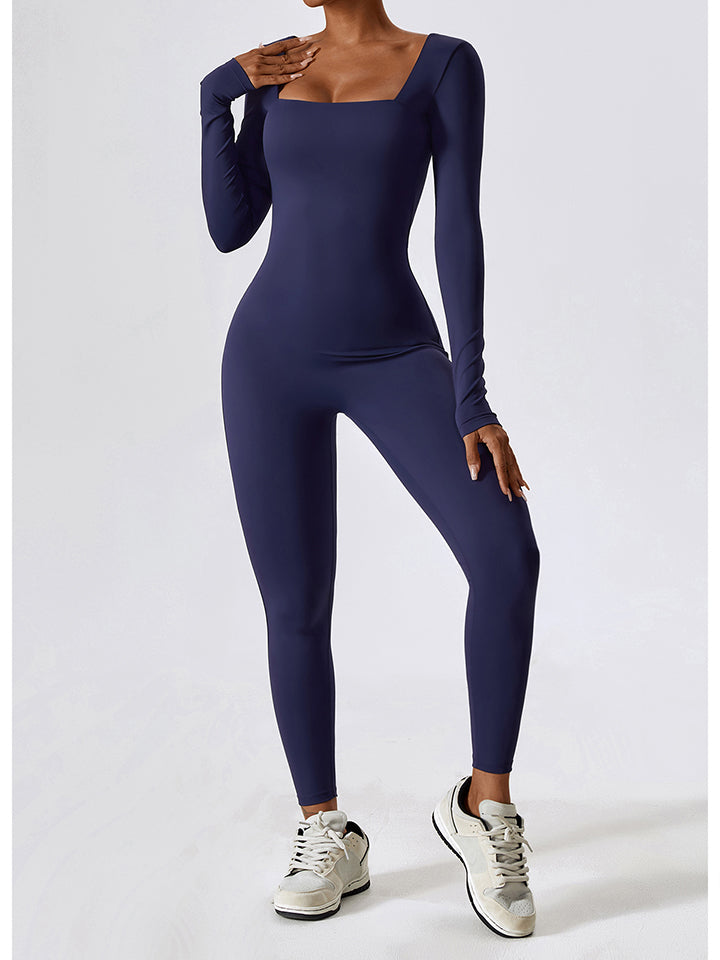 Athena Square-Neck Fitness Bodysuit