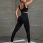 Ruched Tank and Leggings Sport Set