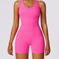 Racerback Cutout Active Romper