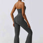 Halter Neck Flare Sport Jumpsuit