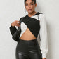 Frontrunner Asymmetry Hoodie Crop