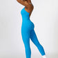 Open Back Spaghetti Strap Sports Jumpsuit