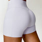 Twisted High Waist Active Shorts with Pockets