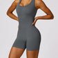 Racerback Cutout Active Romper