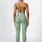 Open Back Spaghetti Strap Sports Jumpsuit