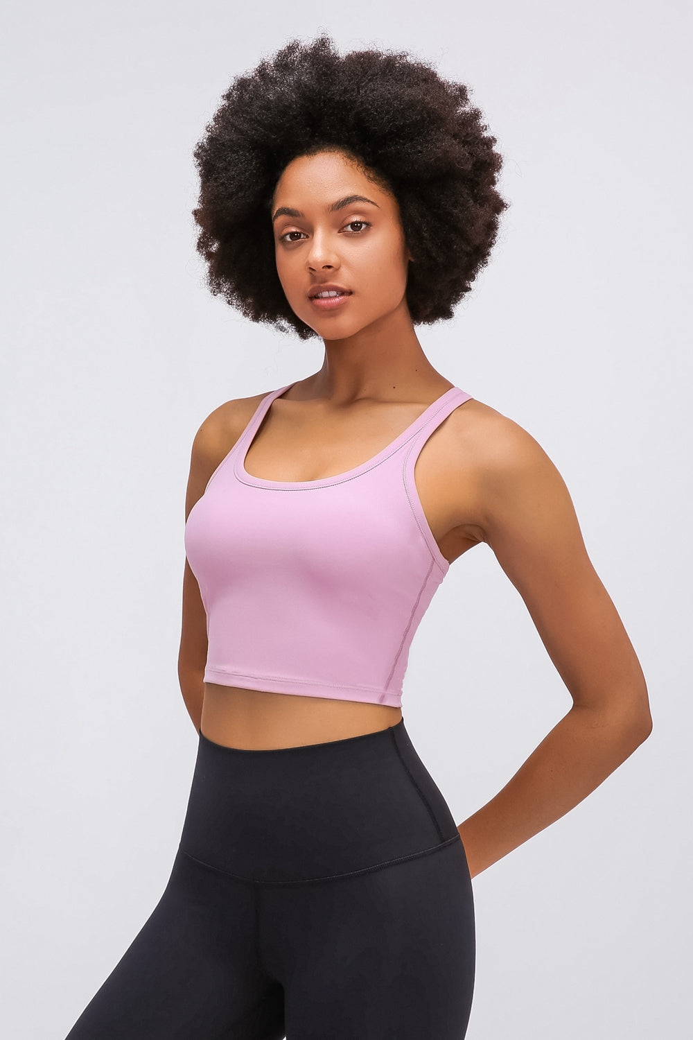 The Sky's The Limit Racer Back Top - Blush Pink