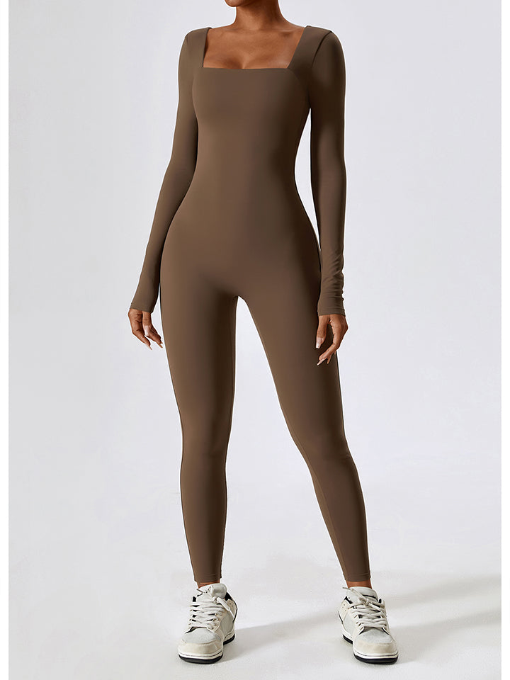 Athena Square-Neck Fitness Bodysuit