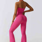 Halter Neck Flare Sport Jumpsuit