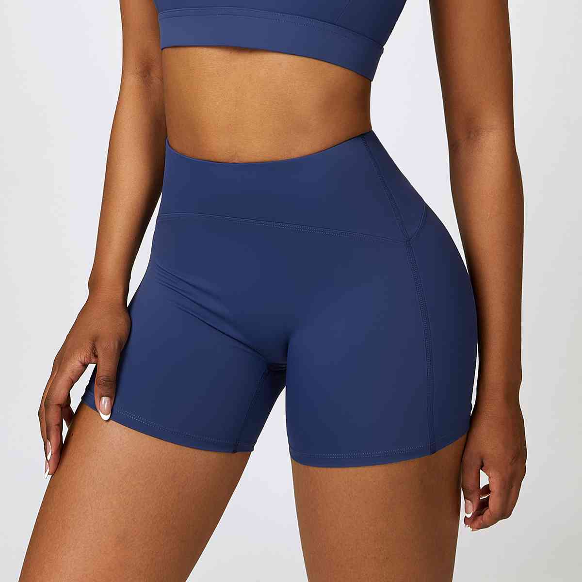 Wide Waistband Slim Fit Sports Shorts