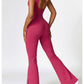 Wide Strap Bootcut Slit Active Jumpsuit