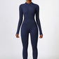 Half Zip Long Sleeve Active Jumpsuit