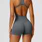 Racerback Cutout Active Romper