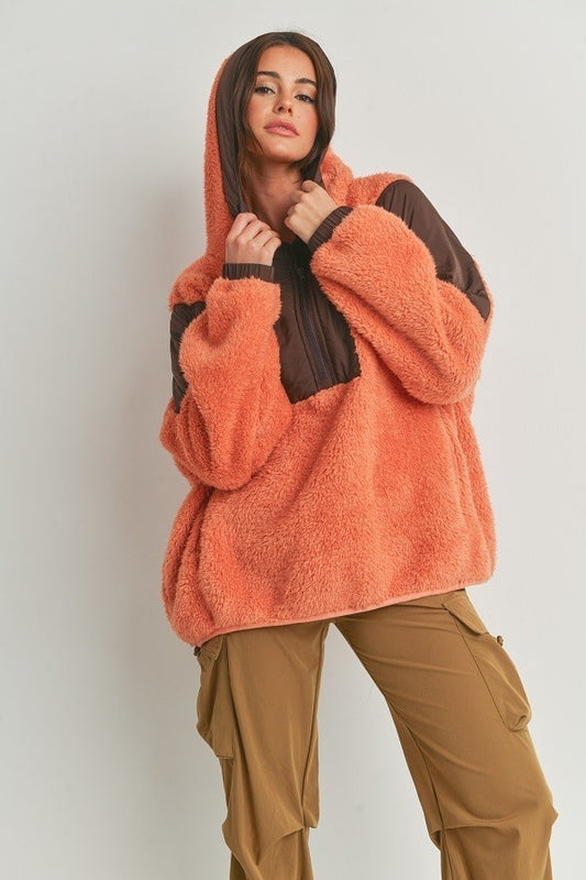 Harmony Hues Hooded Fleece Sweater