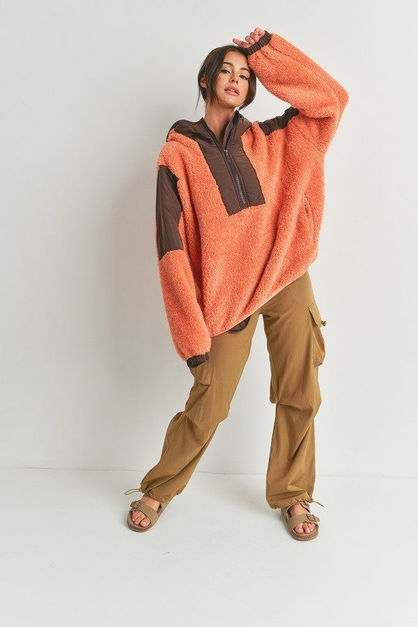 Harmony Hues Hooded Fleece Sweater