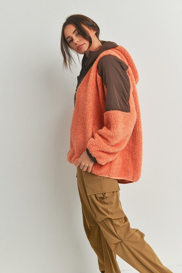 Harmony Hues Hooded Fleece Sweater