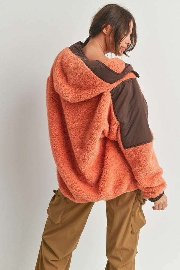 Harmony Hues Hooded Fleece Sweater