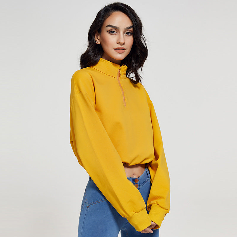 Flex and Flow Zippered Pullover - Turmeric