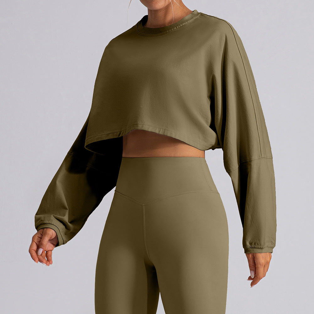 Horizon Crop Round Neck Sweatshirt