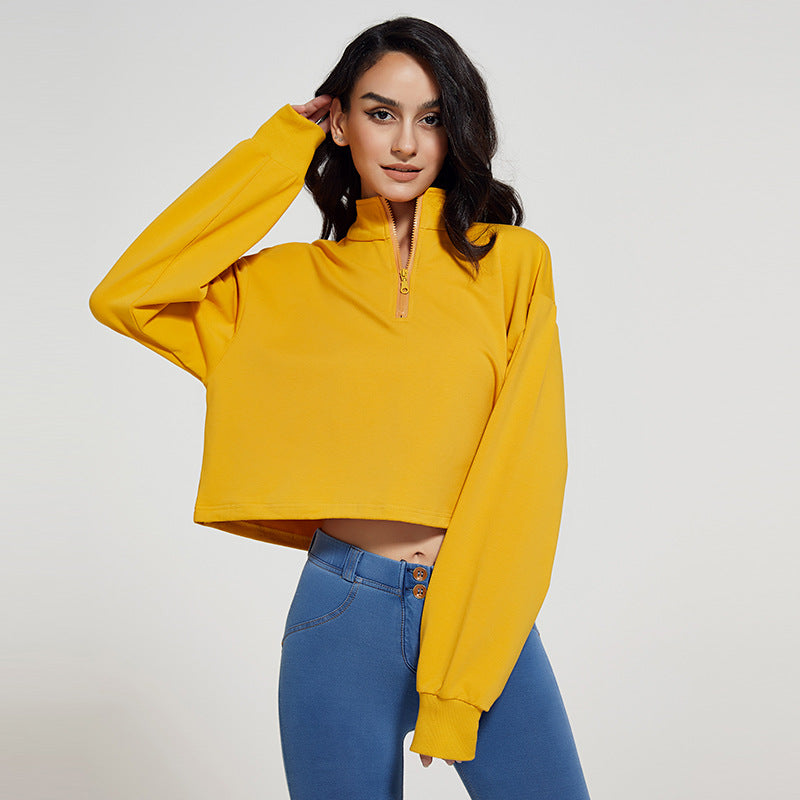 Flex and Flow Zippered Pullover - Turmeric