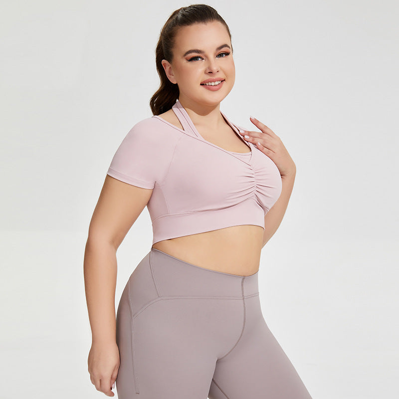 Plus Size Halter Yoga Top