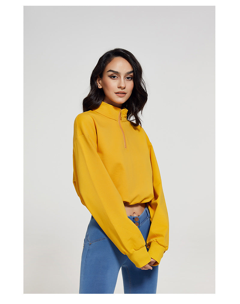 Flex and Flow Zippered Pullover - Turmeric