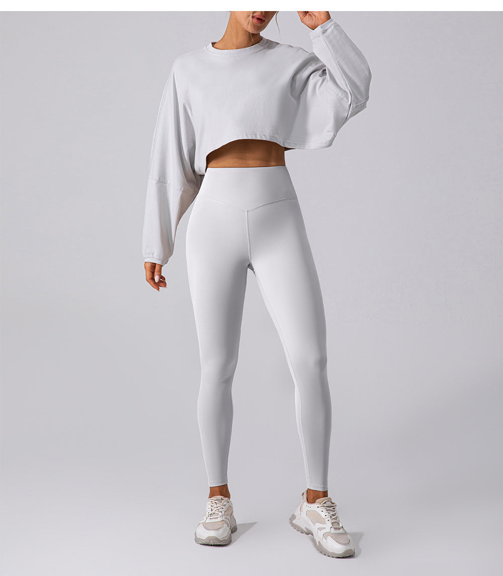 Horizon Crop Round Neck Sweatshirt