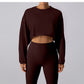 Horizon Crop Round Neck Sweatshirt