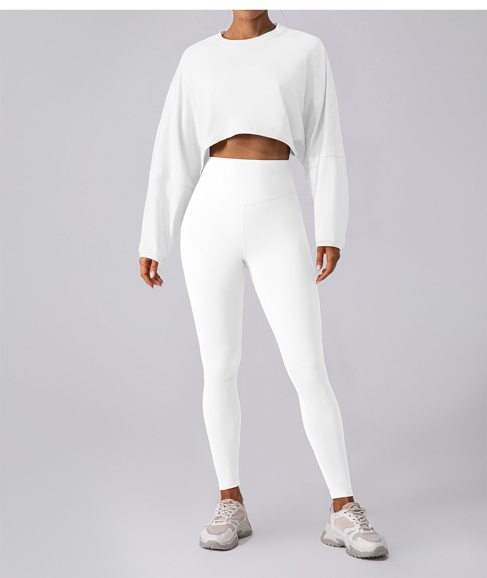 Horizon Crop Round Neck Sweatshirt