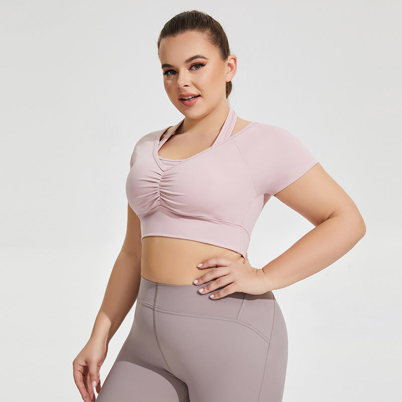 Plus Size Halter Yoga Top