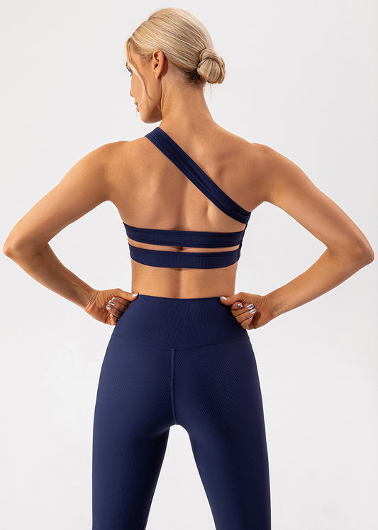 Asymmetrical Such A Shock Ribbed Sports Top