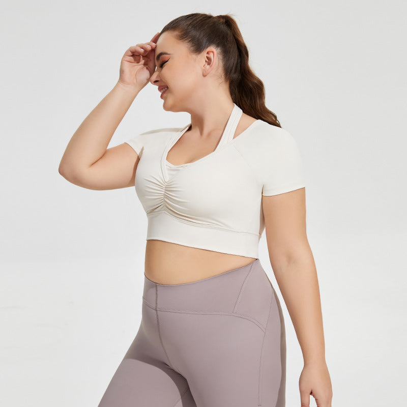 Plus Size Halter Yoga Top