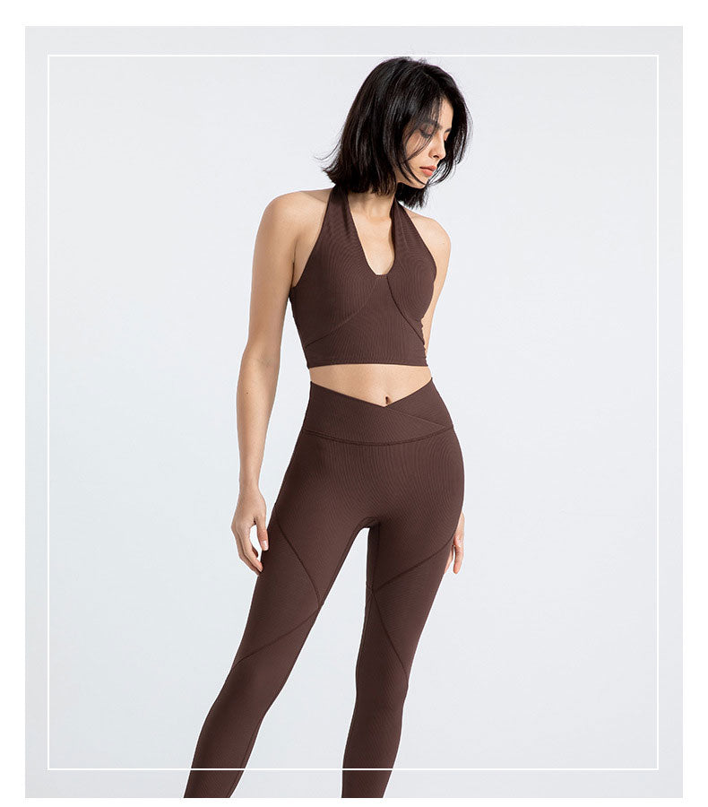 Let Them Look Deep V-Neck Gym Crop