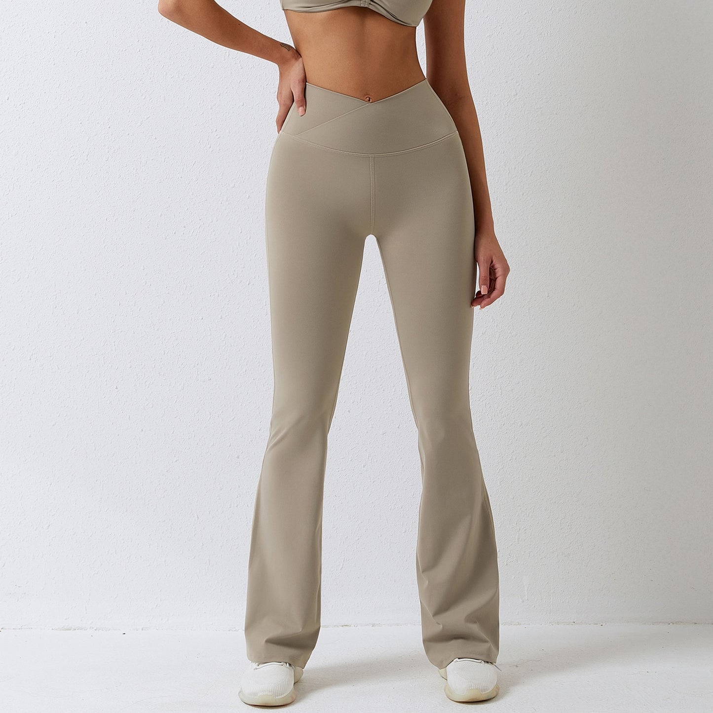 Novu Vibe Slim Flare Pant - Sand Tan