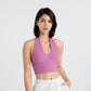 Let Them Look Deep V-Neck Gym Crop