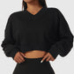 Cloudstem Cropped V-Neck - Black