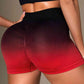 Gradient Wide Waistband Sports Shorts