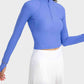 Mock Neck Half Zip Long Sleeve Sport Top