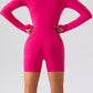 Half Zip Long Sleeve Active Romper