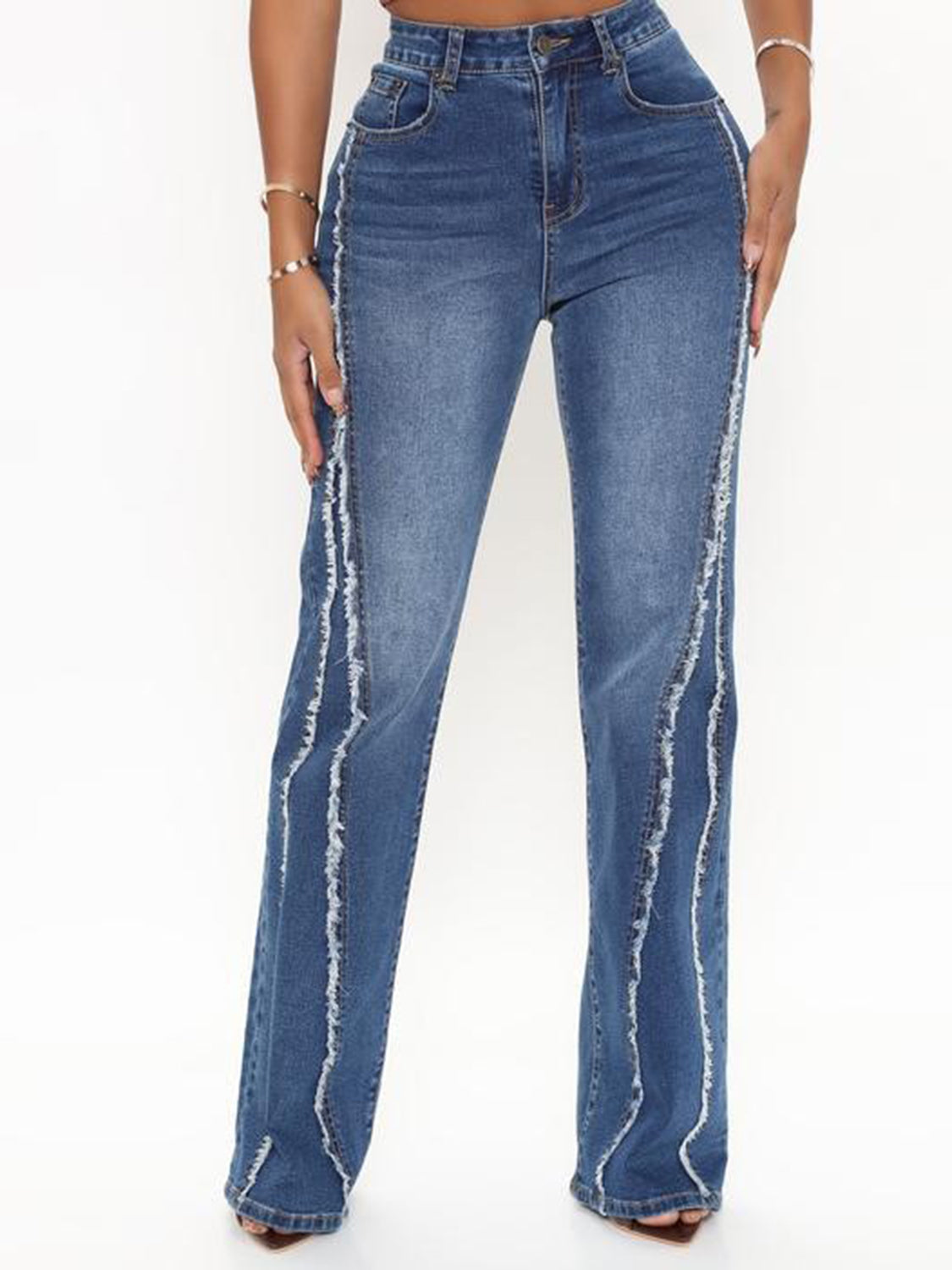 Revelation Stitch Accent Jeans - Classic Indigo Hue