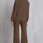 Half Zip Collared Neck Sweatshirt and Pants Set