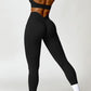 Ruched Halter Neck Bra and Pocketed Leggings Active Set