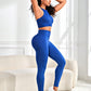 Round Neck Sport Tank and Leggings Set